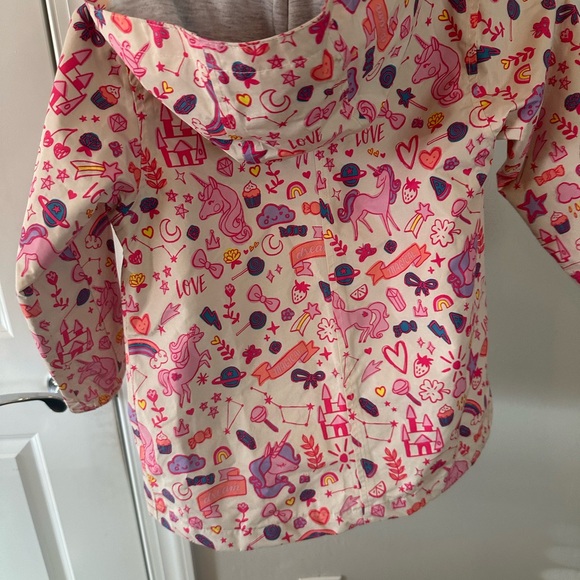 Hatley Kids Magical Unicorn Raincoat - Pink and Cream - Picture 2 of 2